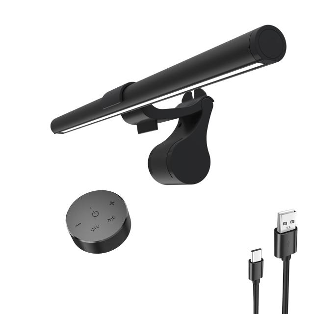 Iseebiz モニターライト リモコン付き バーライト デスクライト 41cm 掛け式ライト 前後双光源 USB給電 PCライト 無段階調光 3種類