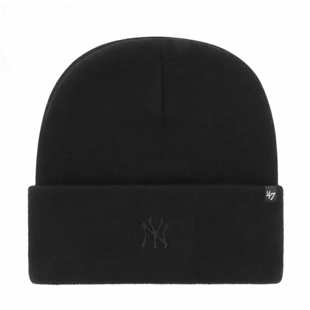 47 フォーティーセブン Yankees Base Runner 47 Cuff knit Black×Black Logo ニット帽 ニットキャップの通販は