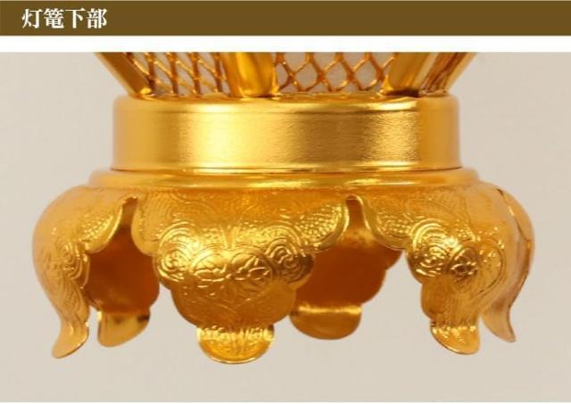 吊灯籠(吊り灯篭) アルミ夏目型 大/直径 10cm 1対(2個)