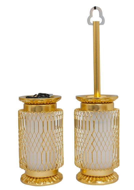 吊灯籠(吊り灯篭) アルミ製 雅型 高さ 8.5cm 1対(2個)