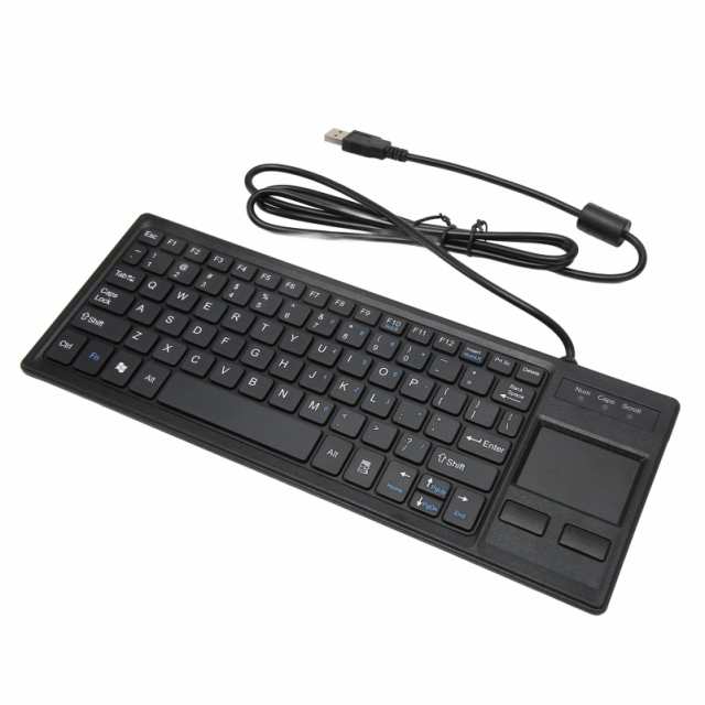 タッチパッド付き有線キーボード、ポータブル超薄型ミニコンパクトタッチキーボードプロフェッショナルUSBキーボード、HUB機能付き、コンピュータラップトの通販は 8,171円