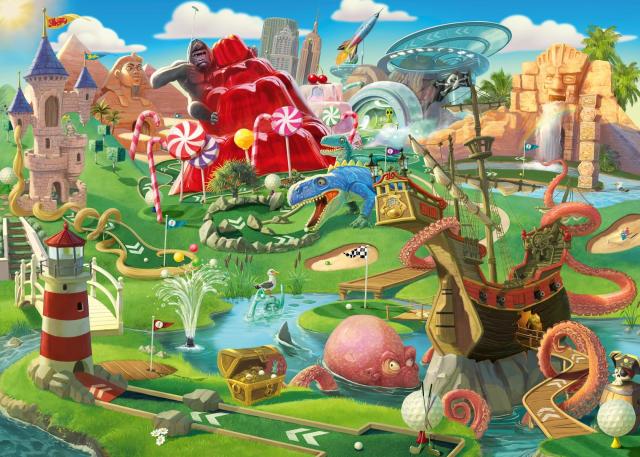 Ravensburger Putt Putt Paradise 500平和条約 大判謎合わせ 成年者用 12001002 見分かりやすい 持ち分かりやすい 大きい