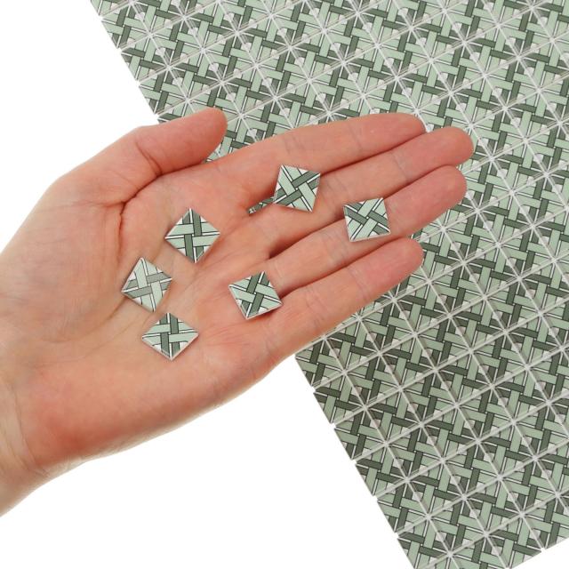 REDUCIO!150ピース、ドールハウスフローリング、1:12スケールドールハウスタイル、ミニチュアチェッカーボードフロア、