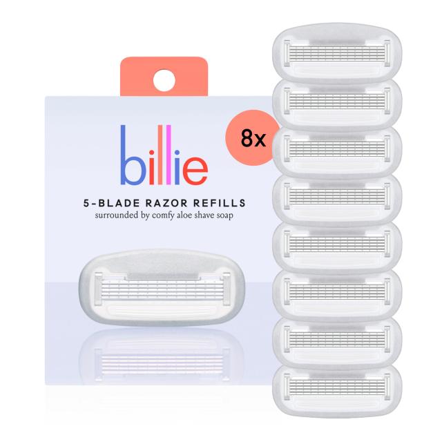 Billie レディース カミソリ 替刃 5枚刃 カートリッジ 8個