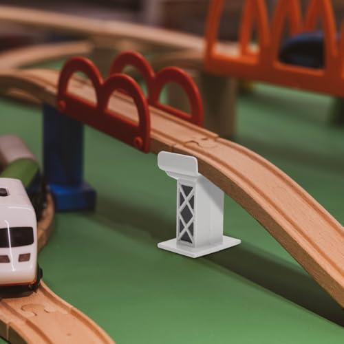 jojofuny 6個セット 高レベルブロック線路、列車橋サポート、高レベルブロック列車、マルチレベルサポートライザー 鉄道線路コネクタ すべての主要_1