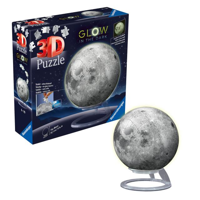 3D Puzzle-Ball Der Mond - Glow-in-the-Dark: Erlebe Puzzeln in der 3. Dimens