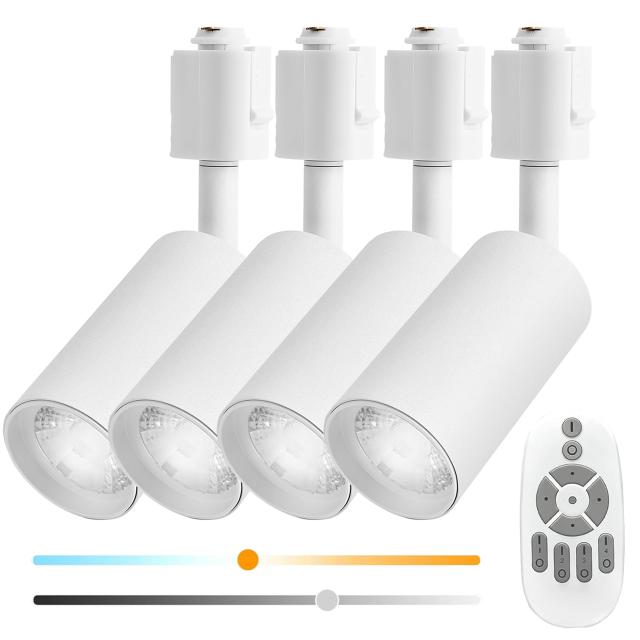 ダクトレール用スポットライト 調光 調色 リモコン付き 10W 大光量1180lm 100W相当 レールライト LED一体型照明 ライティングレール用