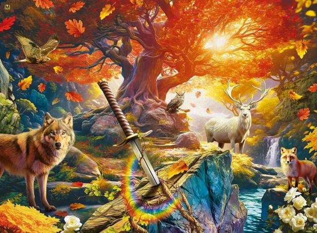 Ravensburger エクスカリバー フォレスト 500平和条約 謎合わせ | FSC允許済み 守りつづける能力のあるな楽しさ 晴れ晴れしいな想い浮かべる | ホンブルグ帽