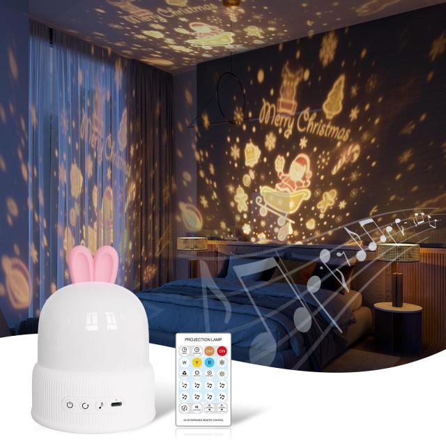 therapsky バニーナイトライト かわいいLEDランプ リモコン付き シリコン製保育園ナイトライト 子供用Slicone 充電式ベッドサイドラン