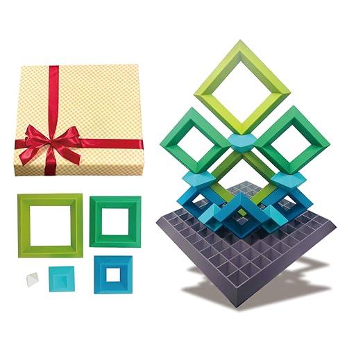 E-TOO アート つみき パズル イマジンスクエア [ カラフル ブロック を組み立て 立体アート を創作 知育玩具 モンテッソーリ ] 子供 3歳