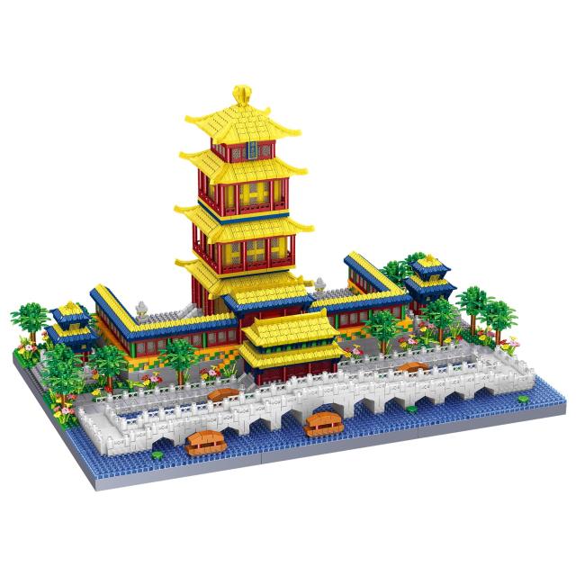 LULUFUN ミニブロック 頤和園 おもちゃ 庭園 ミニチュア 建物 風景 ブロックセット 観光スポット 世界遺産 組立キット 模型 DIY 子供