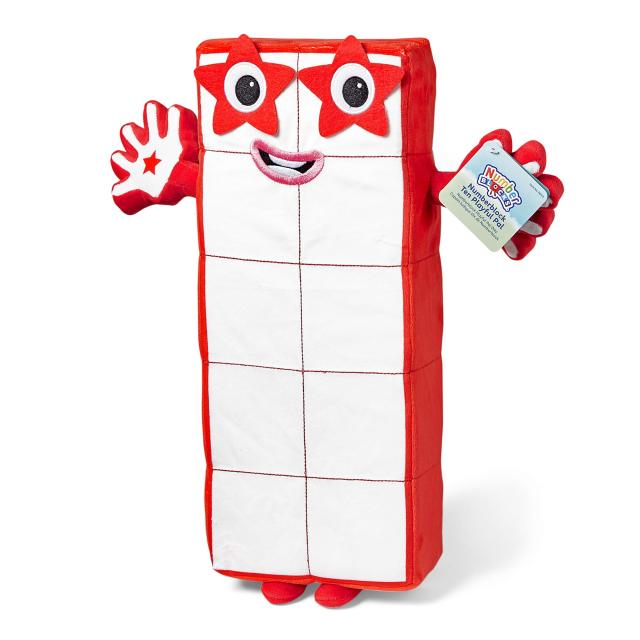 hand2mind Numberblock 10人の遊び心のある仲間、ぬいぐるみフィギュアおもちゃ、幼児のための数字、就学前の数学学習おもちゃ、動物の