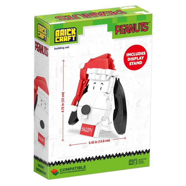 Brickcraft ピーナッツ スヌーピー クリスマス レンガ 組み立てセット 145ピース | DIY ホリデー 冬 ブロックキット ディスプレイ_2