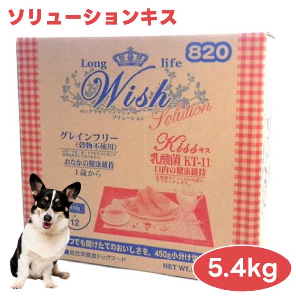 WISH ウィッシュ キス 5.4kg ドッグフード 犬 餌 KT-11 乳酸菌 腸内フローラ 口腔内フローラ 善玉菌