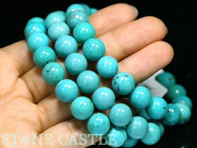 ☆高品質☆【天然石 ブレスレット】天然ターコイズ (3A) (メキシコ産) (約10mm)  パワーストーン 母の日 ギフト_5