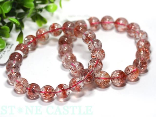 ☆高品質☆【天然石 ブレスレット】ストロベリースーパーセブン (5A