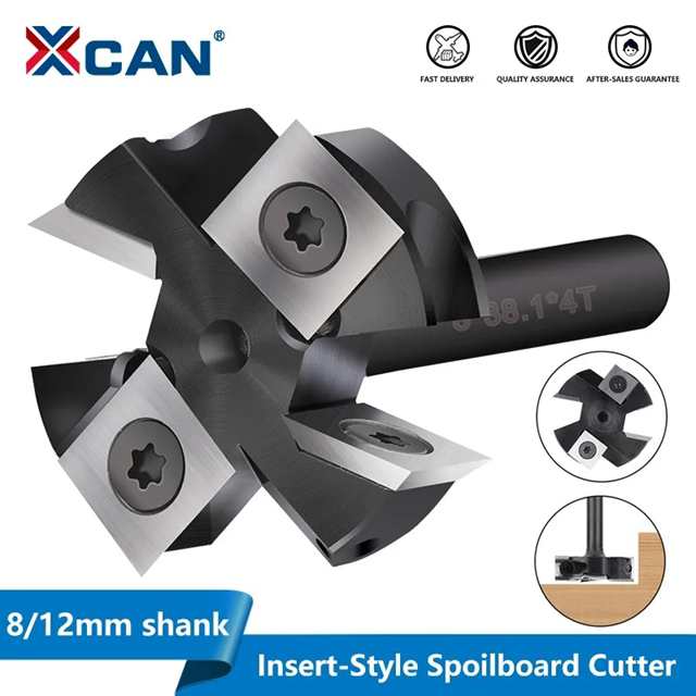 Xcanフライスカッターcnc spoilboard浮上ルータービット8/12ミリメートルシャンク超硬スラブ平坦化ルータービット木材かんなビット