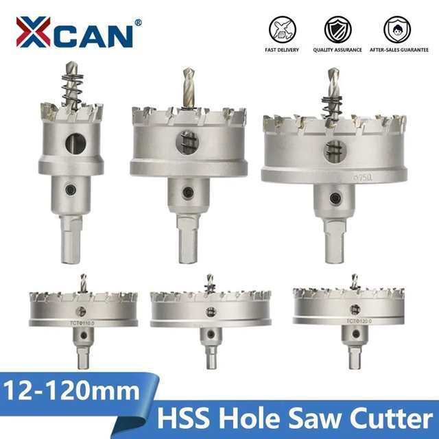 Xcan tct-超硬ドリルビット5a12?120mmのドリルビットのセット金属およびステンレス鋼合金の穴あけ用