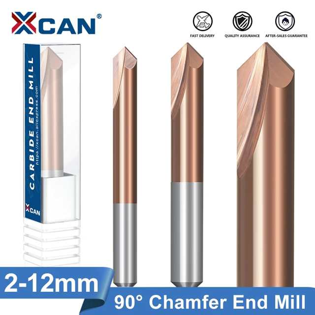 Xcan-フライス加工機2?12mm90度超硬エンドミル木材用フライス加工機