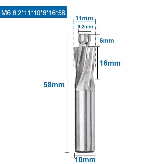 Xcan 1pc hssザグリエンドミルM3.2-M20 4フルートパイロットスロッティングビットcounterboreミルフライスカッター木材/金属掘削