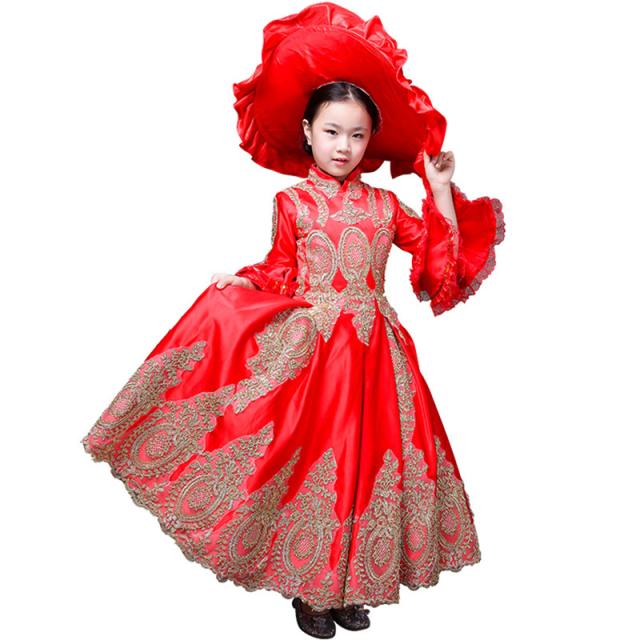 子供服 ワンピース ロングドレス 劇場 歌劇 子供ドレス フォーマル 女の子 オペラ声楽 中世貴族風 結婚式 卒業園 入園式 ステージ衣装の通販はau Pay マーケット Glory Park