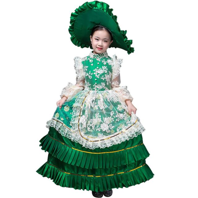 ファイナルバーゲン 子供服 ワンピース 劇場 歌劇 ステージ衣装 人気お姫様ドレス 公爵夫人 宮廷服ドレス 演劇オペラ声楽 中世 貴族 ブルードレス 高級感 Vacationgetaways4less Com