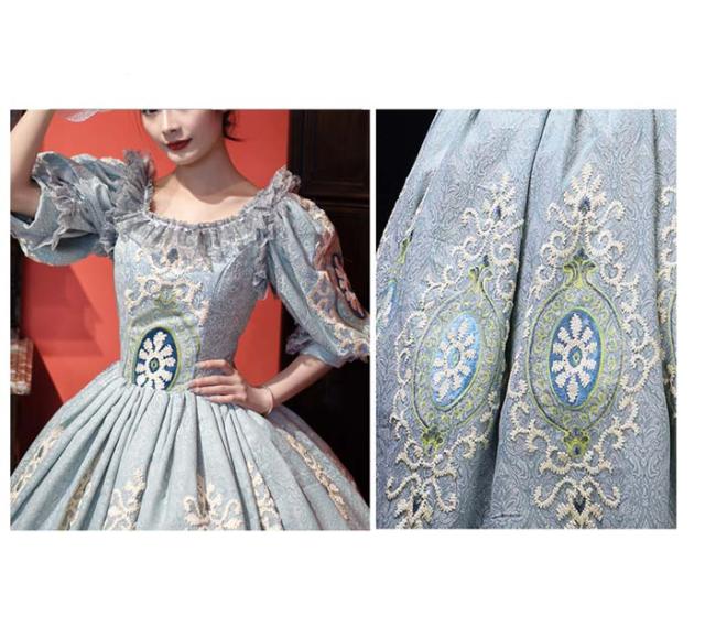 【送料無料】ロングドレス 女性用 貴族の衣装 宮廷服 中世貴族風 コスチューム お姫様ドレス 文化祭 舞踏会 ハロウィン 着丈&サイズ指定可 送料無料】ロングドレス 女性用 貴族の衣装 宮廷服 中世貴族風