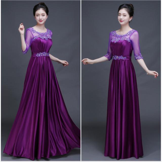 送料無料】ロングドレス イブニングドレス コンサート ロング ドレス a