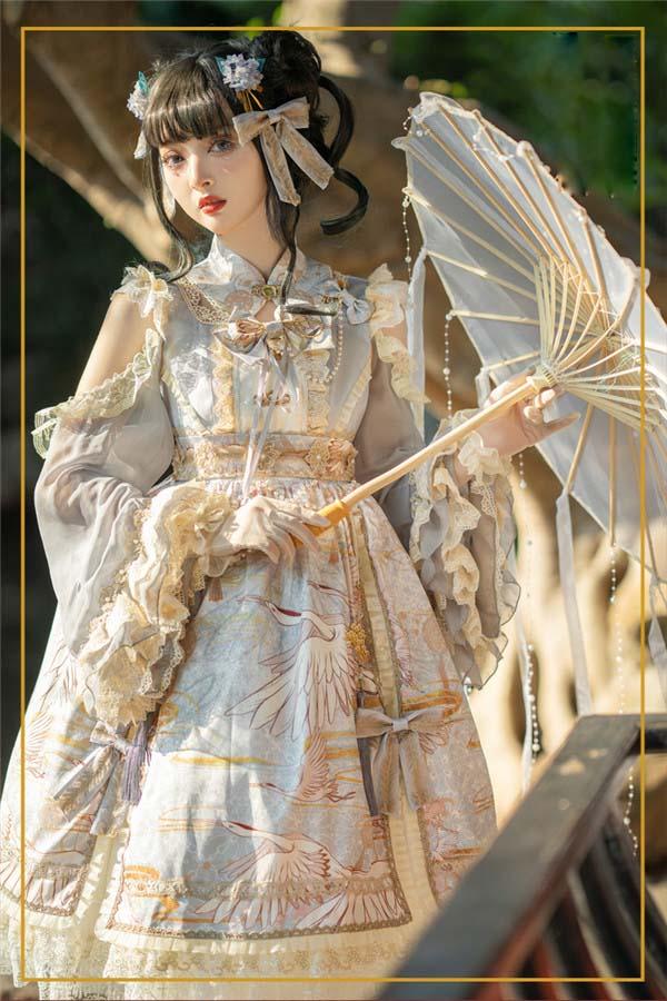 【送料無料】ロリータ 中華風 チャイナ キョンシー ゾンビ コスチューム チャイナ服 ワンピース ジャンパースカート 可愛い かわいい ゴスロリ 仮装 コスプレ ハロウィン 学園祭 文化祭 ブラック_9