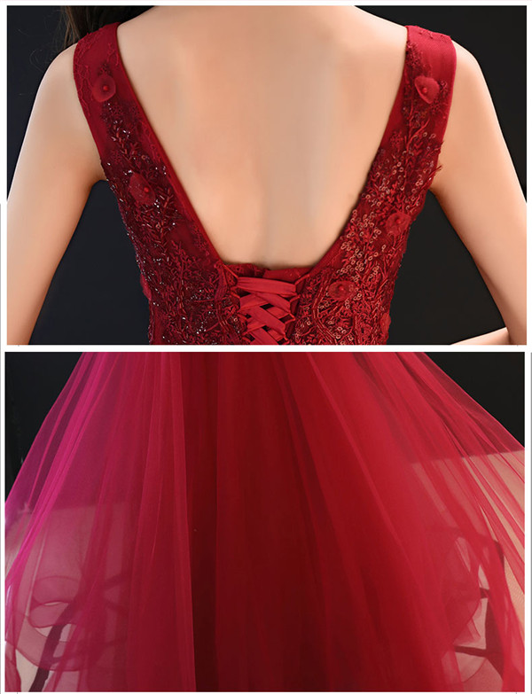 送料無料】 ロングドレス パーティー 披露宴 二次会 Vネック