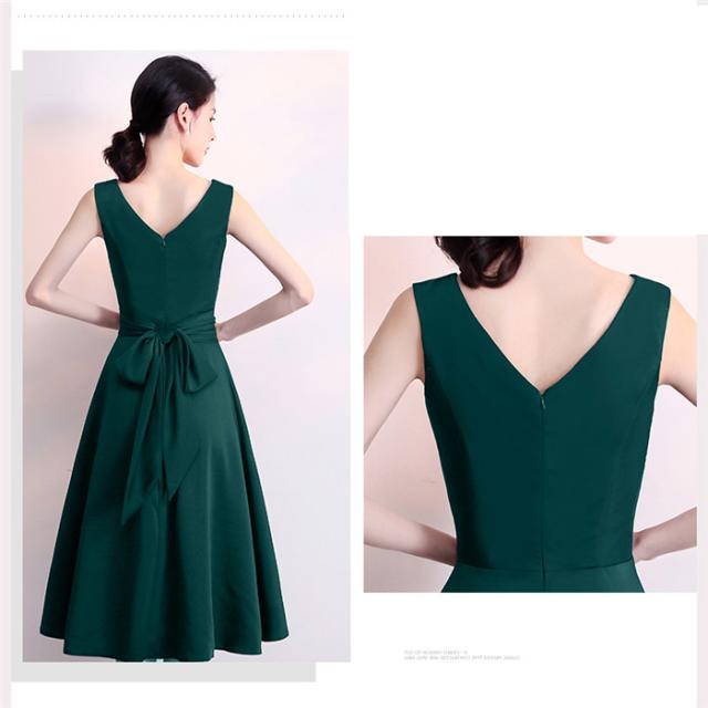 【送料無料】ミモレ丈ドレス 膝丈ドレス 前短後長 袖あり  袖なしワンピース スレンダーライン イレギュラーヘム パーティードレス結婚式演奏会 披露宴 送料無料】ミモレ丈ドレス 膝丈ドレス 前短後長 袖あり 袖なし