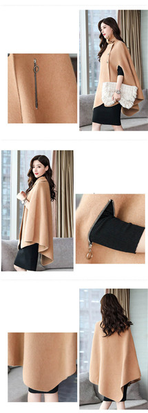 送料無料】ケープ コート マントコート ミディアム丈 ポンチョ コート