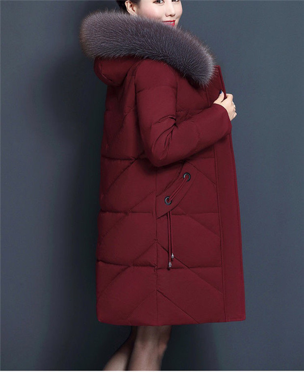 送料無料】ダウンコート ロング ダウンジャケット 帽子付き フード