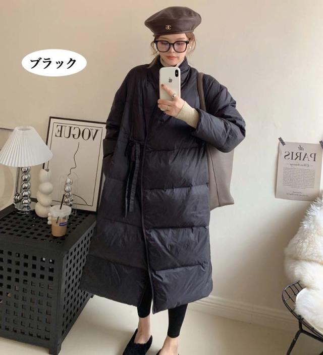 ダウンコート レディース ゆったり キルティング ダウン90% 暖かい