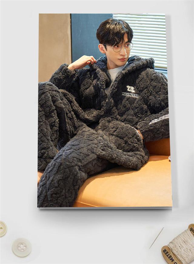 送料無料】ルームウェア パジャマ メンズ 部屋着 もこもこ フードあり