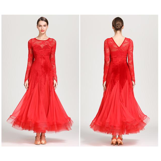 送料無料】ダンス 衣装 モダンドレス フランネル ラテン衣装 ワルツ