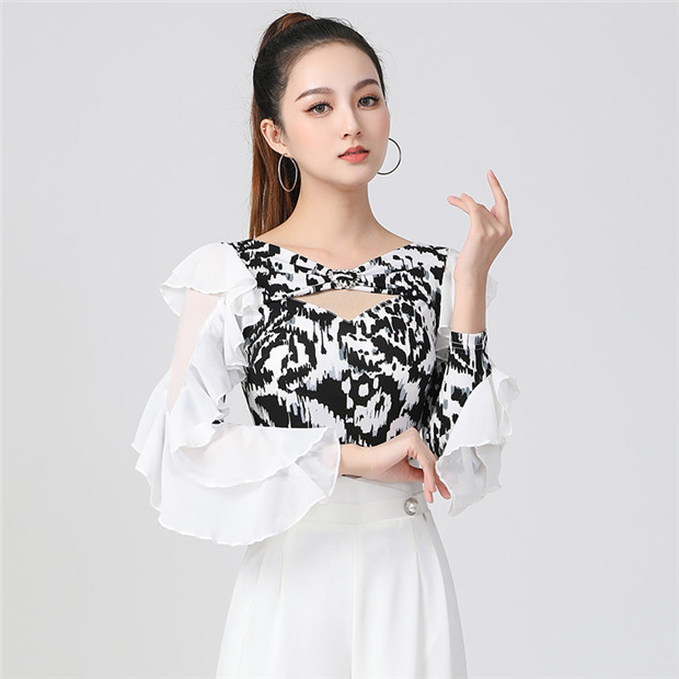 送料無料】練習着 大人用 トップス レディース 社交ダンス ダンス