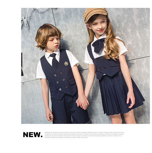 卒業式スーツ 韓国風 幼稚園 入学式スーツ キッズフォーマルスーツ 女の子 男の子 ネイビー フォーマルスーツ ベスト ブラウス スカートの通販はau Pay マーケット Glory Park