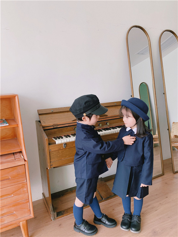 送料無料】卒業式 キッズスーツ 男の子 女の子 子供服 詰襟 ラウンド襟