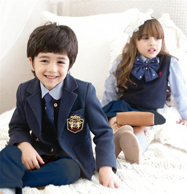 【送料無料】入学式 スーツ 小学校 キッズフォーマル お受験 七五三 男児 小学校 4点セットジャケット パンツ シャツ ネクタイ スカート 卒業式 90 100 110 120 130 140~180cm_1