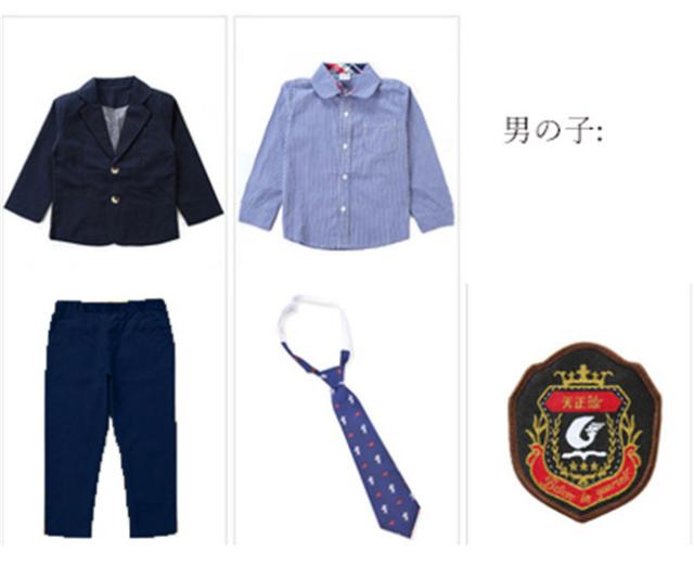 【送料無料】入学式 スーツ 小学校 キッズフォーマル お受験 七五三 男児 小学校 4点セットジャケット パンツ シャツ ネクタイ スカート 卒業式 90 100 110 120 130 140~180cm_2