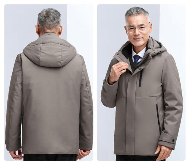 ダウンコート メンズ ダウンジャケット フード ハーフコート ビジネス