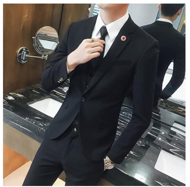 全10カラー】スーツ メンズ スリムスーツ 紳士服 3ピース スリーピース