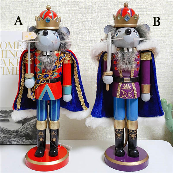 送料無料】くるみ割り人形 置物 木製 国王人形 ネズミの王様 祝日