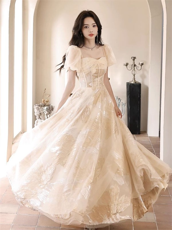 ドレス 大人 ピアノ発表会 ドレス 演奏会 ロング丈 結婚式 パーティードレス ロングドレス ファスナー お呼ばれ 袖あり 高級感 二次会 20代 30代 きれいめ 可愛い_3