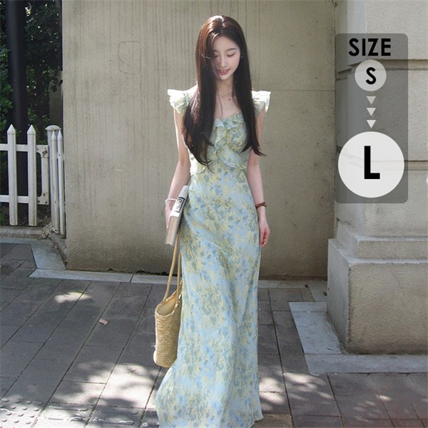 ワンピース ロング フレア 夏ワンピ レディース 可愛い Aライン 春 夏 秋 きれいめ かわいい おしゃれ リゾートワンピ 旅行 デート