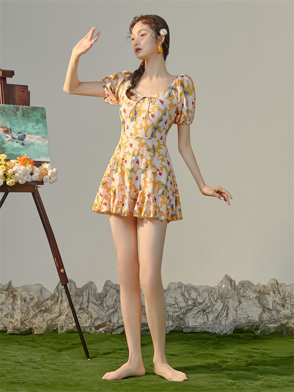 ワンピース水着 セクシー レディース 水着 半袖 体型カバー 可愛い