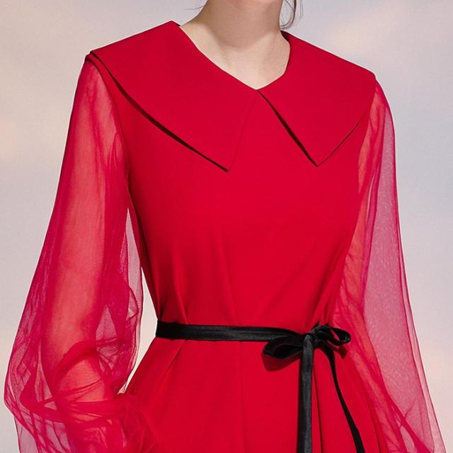 送料無料】パーティードレス 膝丈 小さいサイズ 大きいサイズ