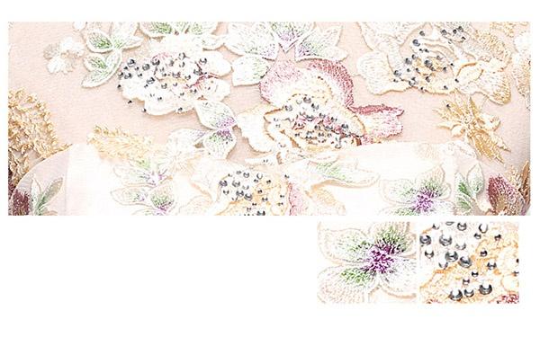 【送料無料】演奏会用ドレス ステージドレス Aライン ロングドレス レディース 紗 刺繍 オールシーズン ノースリーブ 締め上げ 小豆色 声楽 演奏会 成人式 コンサート 司会 上品 二次会 歌 舞台 ピアノ エレガント　_9