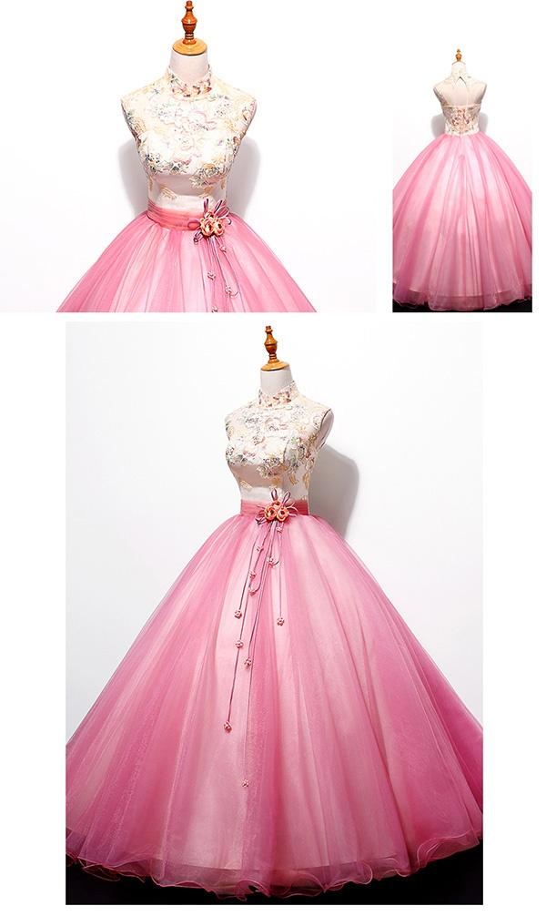 【送料無料】演奏会用ドレス ステージドレス Aライン ロングドレス レディース 紗 刺繍 オールシーズン ノースリーブ 締め上げ 小豆色 声楽 演奏会 成人式 コンサート 司会 上品 二次会 歌 舞台 ピアノ エレガント　_6